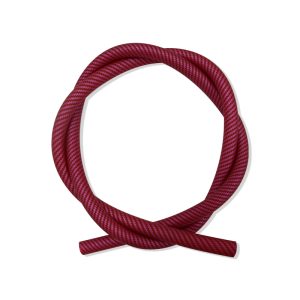 Carbon Red Hookah Silicone Hose With Patterns