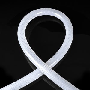 Medical Grade Stainless Steel Wire Reinforced Silicone Hose for Vacuum and Air Transfer Transparent High Purity Hose